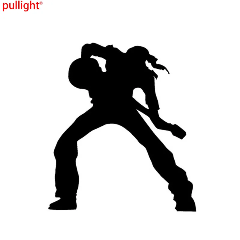 Бас-бас-гитара Музыка Man электрический автомобиль Стикеры наклейки веселье