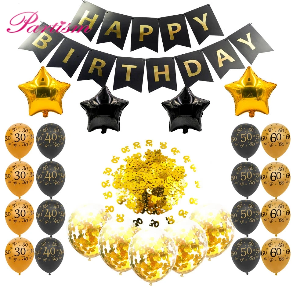Надувной Гелиевый шар для юбилейной вечеринки украшение в виде шара конфетти дня