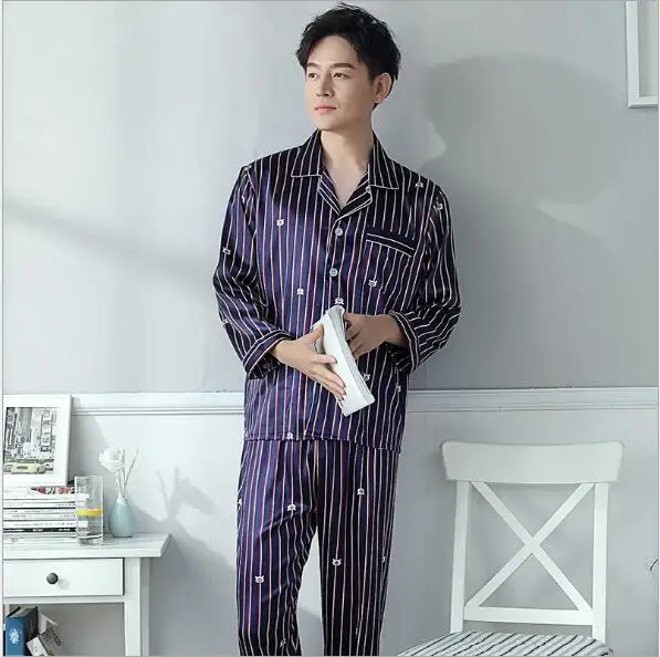 Пижама для пар в полоску весна осень Q770|couples pajamas|sleepwear setsleep clothes |