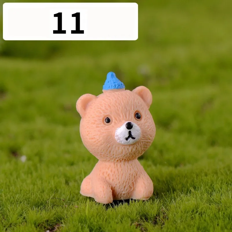 11 Миниатюрная фигурка мини-собаки щенка из мультфильма, фигурка животного, украшение торта, украшение из смолы, сказочный садовый декор, украшение для дома, аксессуары для творчества - Цвет: 11