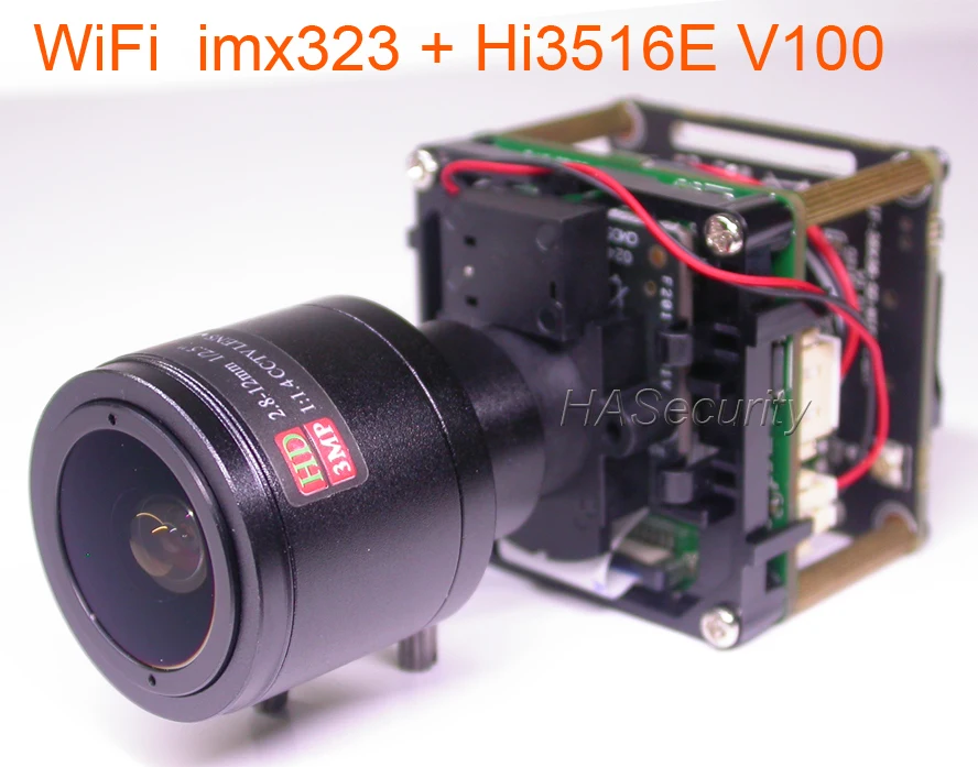 Wi Fi зум объектив H.265 H.264 1/2.9 &quotSony Exmor IMX323 CMOS + Hi3516E V100 CCTV IP камера головного света IRC FPC