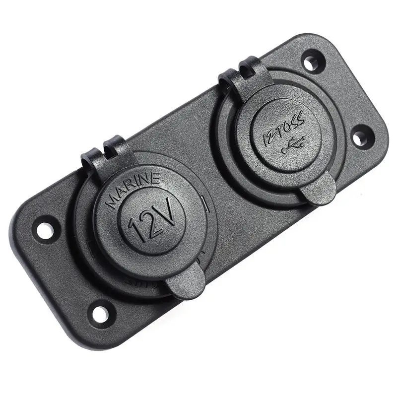 Двухцелевая DC 12V розетка для автомобильного прикуривателя сплиттер и двойной USB