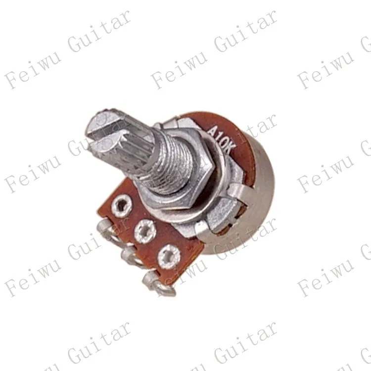 A10K X 4 Pcs 4 шт. 18 мм длиной Бас-Гитара Горшки потенциометры-A10K B10K A25k B25K A50K B50K A100K B100K A250K B250K A500K B500K - Цвет: A10K X 4 Pcs