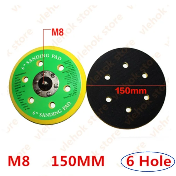 1PCS Основа орбитальная шлифовальная машина M6 M8 70 мм 75 мм 100 мм 125 мм 150 мм Замена для BOSCH DeWALT HITACHI MAKITA Hilti Milwaukee WORX электроинструмент - Цвет: 1PCS