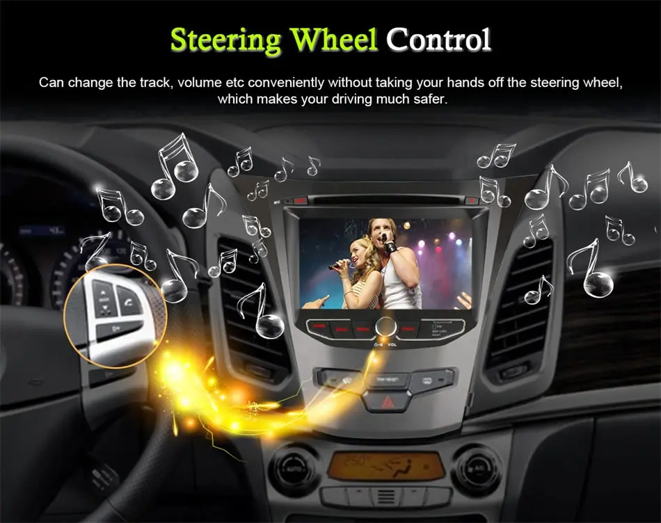 Автомобильный dvd-плеер для SsangYong Ssang Yong Actyon Korando Octa Core 2 Гб ОЗУ Android 6,0 gps Радио Навигация