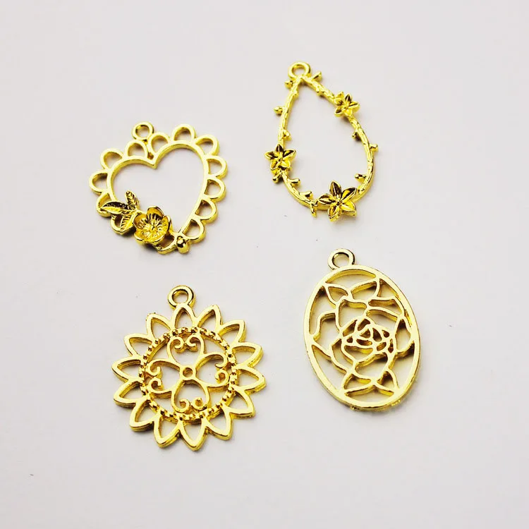 5 шт./лот подвеска с подвеской в виде цветка капли воды кружева оправа для