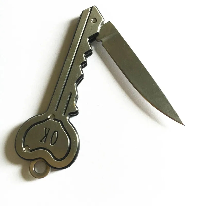 Мини Складной нож в форме ключа OK портативный брелок для ключей кольцо карманный