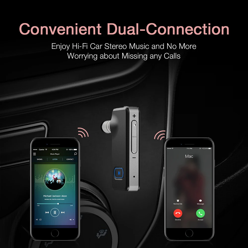 Mpow Bluetooth Aux адаптер 3,5 мм BH129 обновленный приемник быстрой зарядки аудио стерео музыкальный приемник Bluetooth аудио адаптер для автомобиля