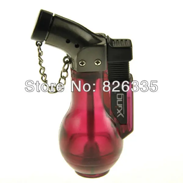 5pcs Novelty Translucent Wine Bottle Shaped Refillable Butane Gas Jet Torch Windproof Cigarette Lighter Free Shipping |