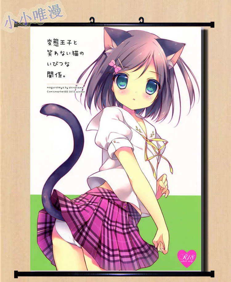 Японское аниме Hentai oji to Warawanai Stony Cat цукико цукакуши домашний декор Стена Свиток