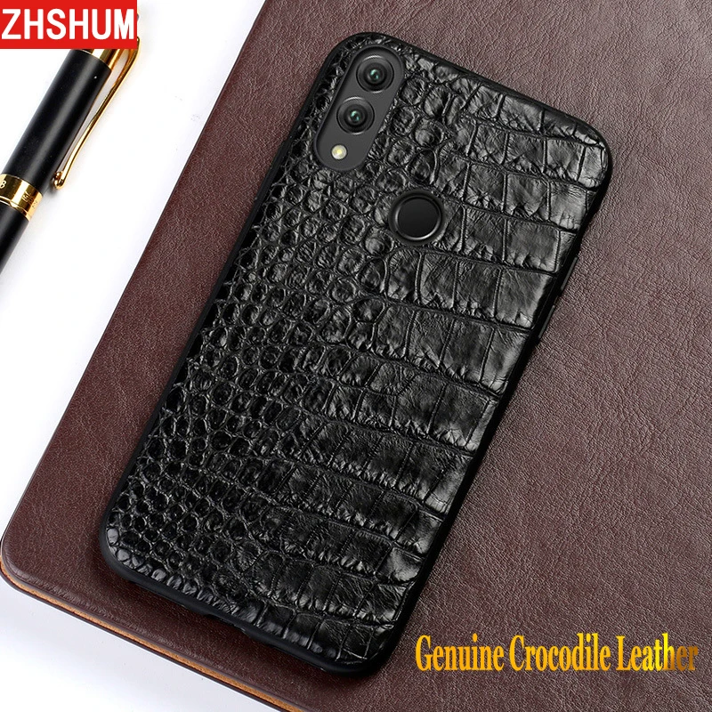 Genuine Crocodile Leather Case For Huawei P20 Lite Note 10 Luxury Handmade Skin Full Back Cover for Honor Note10 Xiaomi 8 |