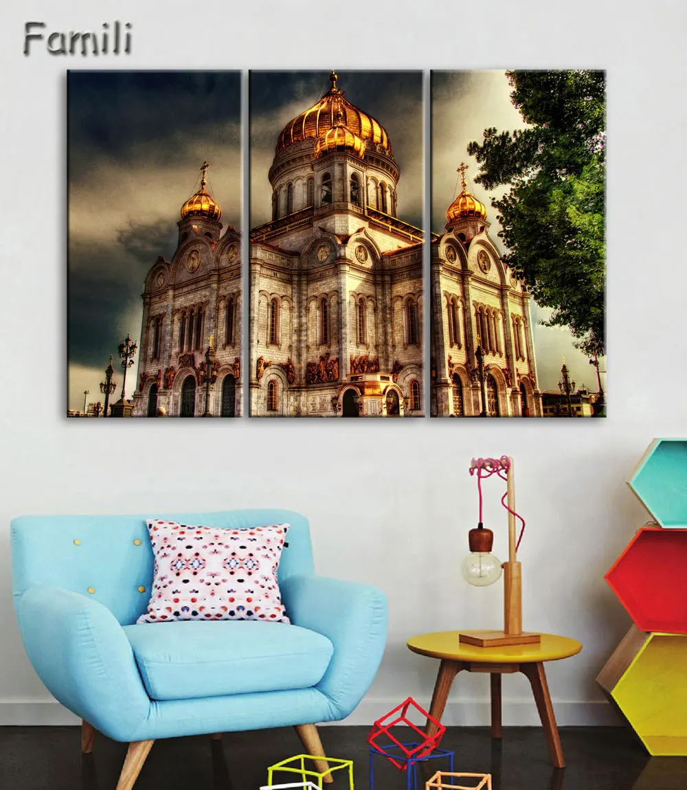 3 шт./компл. картины с изображением российского города настенное искусство