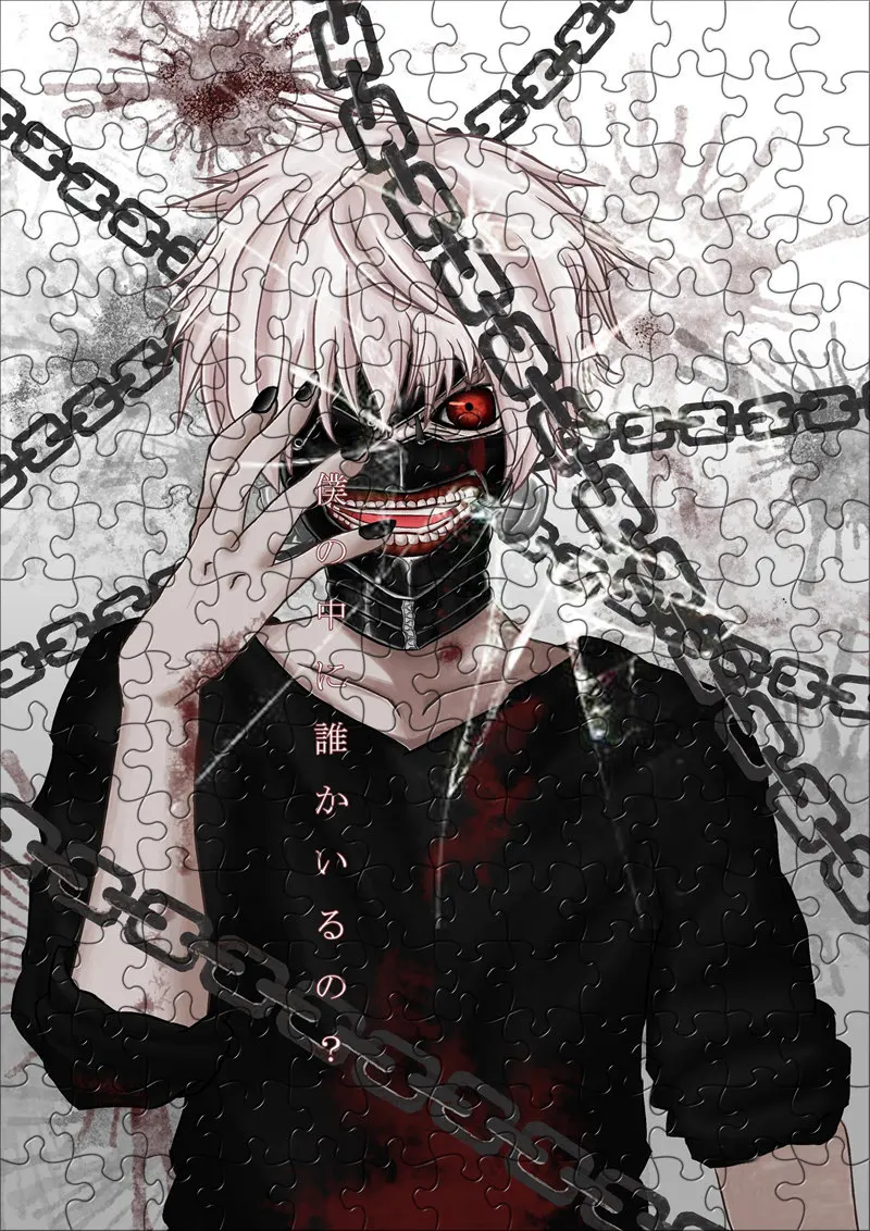 120 шт./упак. анимэ Tokyo Ghoul, пазлы Игрушки для детей Бумага Jigsaw образовательных головоломки игрушки для детей juguetes