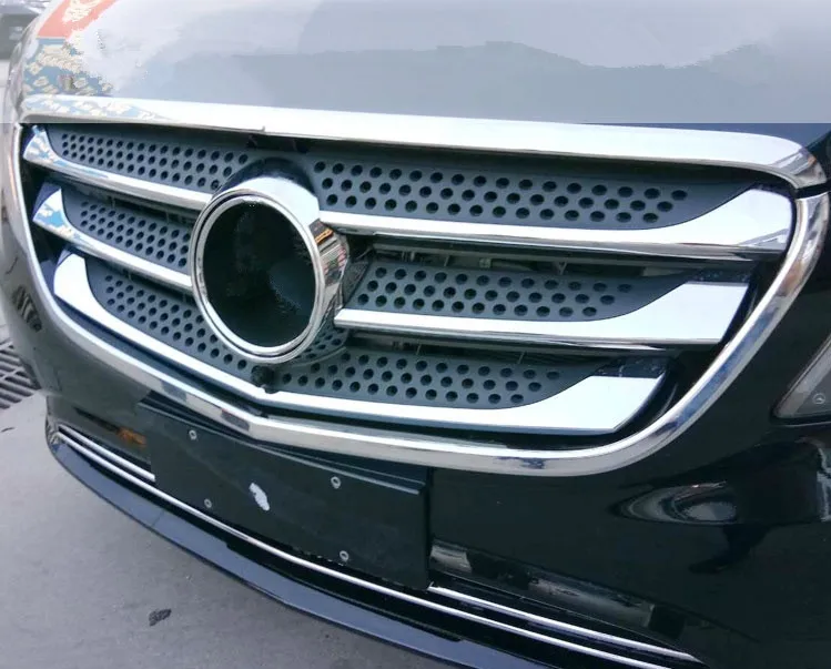 WELKINRY автомобильный чехол для Benz VITO V-Class Viano Valente Metris ABS Передняя лицевая Решетка Логотип Торговая марка отделка