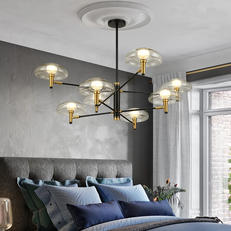 Modern Crystal Led Chandeliers Lighting Chrome Metal Living Room Pendant Chandelier Lights Dining Hanging Lamp Fixtures | Освещение