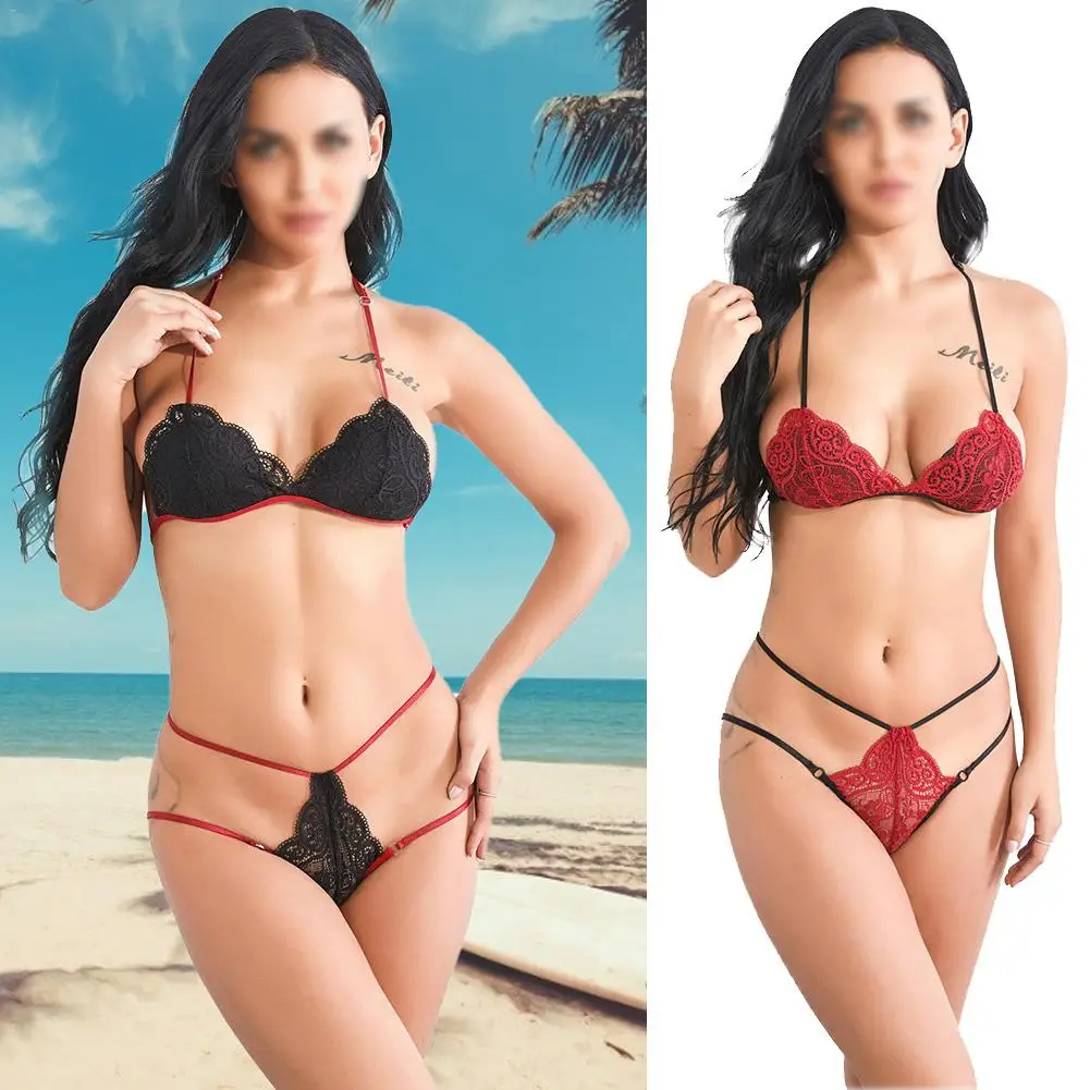Сексуальное нижнее белье бюстгальтер трусики женские Экзотические кружевные
