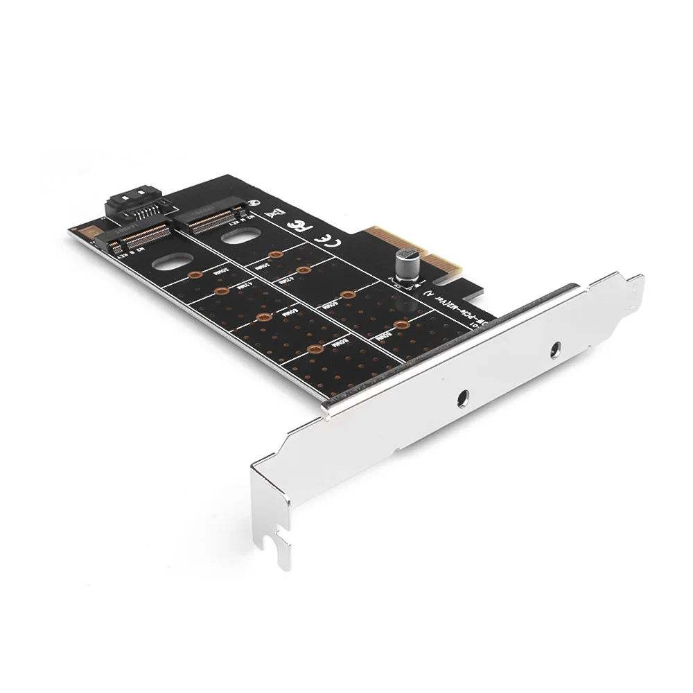 Переходник PCIe на M.2 NVMe SSD NGFF карта расширения PCI Express M Key B SATA порт адаптер Express|Платы