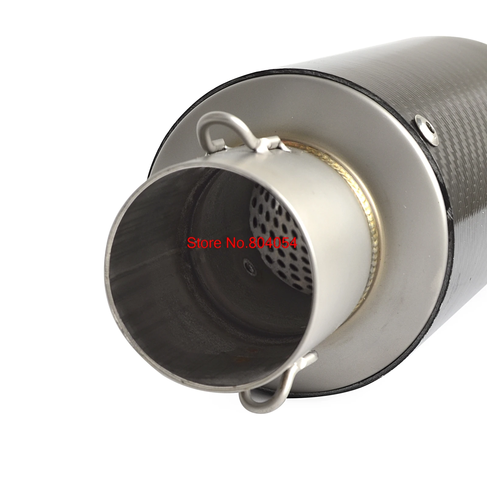 

38-51mm Motorcycle Carbon Fiber GP Cylinder Exhaust Muffler Pipe Silencer 245mm(L)