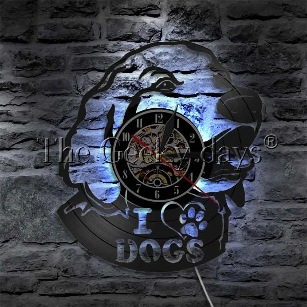 Я люблю собак уникальный Wall Art светодиодный знак с пультом дистанционного