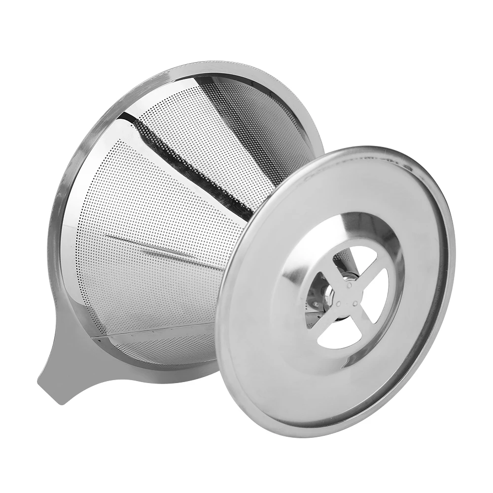 Нержавеющая сталь конус кофе фильтр капельница двойной слой сетки чай Держатель