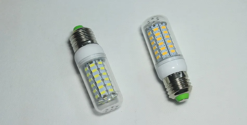 5 шт./лот Светодиодная лампа E27 E14 SMD 5730 Lamparas 24 36 48 56 69 72LED лампада 220V ампулы свеча Luz|e14
