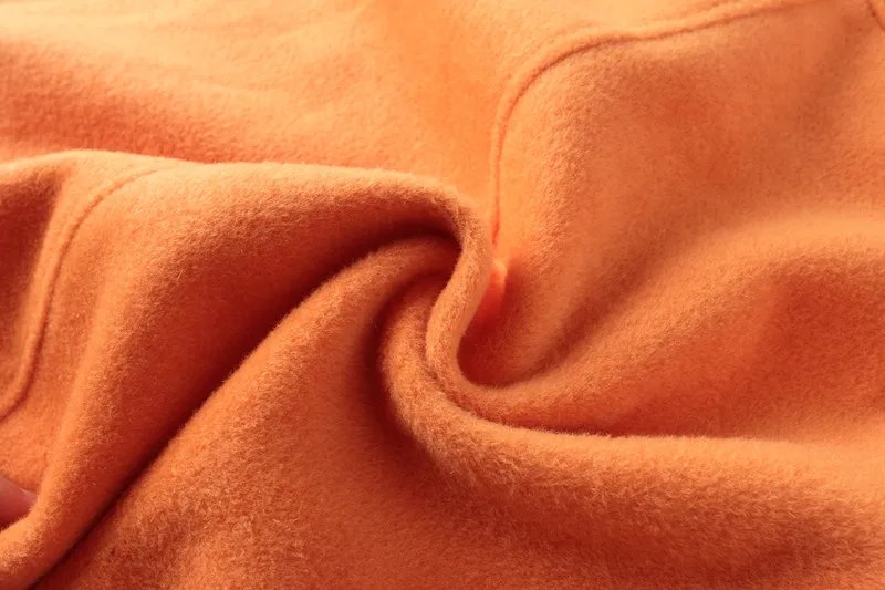 Лидер продаж Мода нагрудные шерстяное пальто Для женщин One Button яркий Однотонная