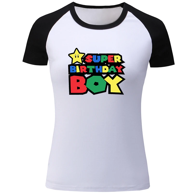 Супер день рождения для мальчиков мамы папы дизайн с номером женская футболка