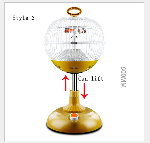 Электрический нагревательный вентилятор клетка Тип 2 шестерни портативный