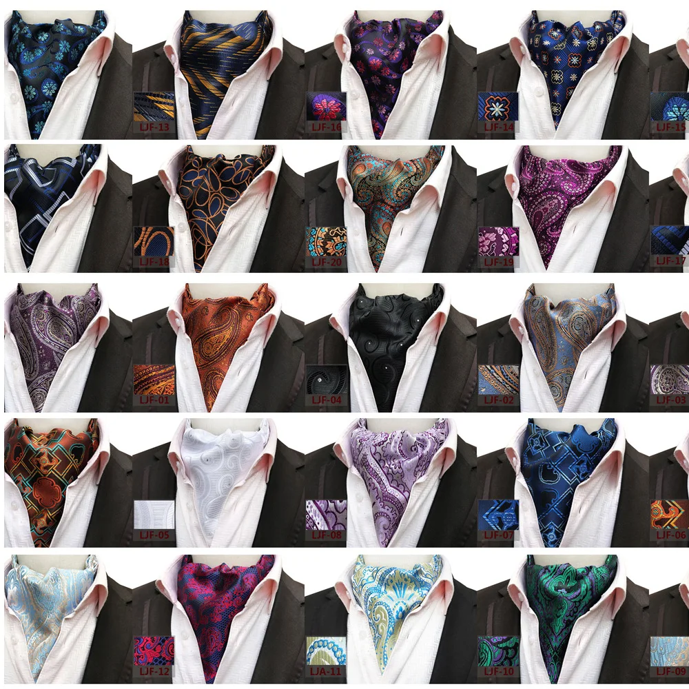 Мужской цветочный галстук с пейсли Ascot Галстуки для джентльменов Свадебная