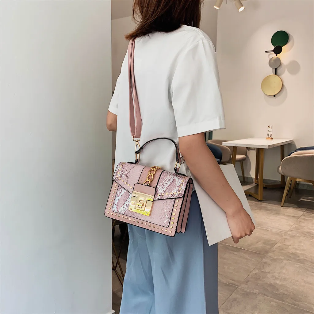 Женские Ретро серпантиновые сумки через плечо сумка мессенджер с ручками для