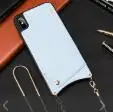Easterm Роскошный кожаный чехол-кошелек XS MAX для телефона iPhone 6 7 6 Plus 8 Plus X XR, чехол для сотового телефона и ручная сумка-сетка, стильный кошелек - Цвет: White