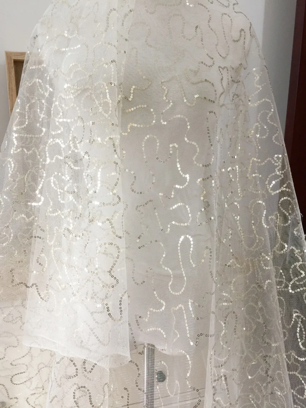 5 ярдов светильник золотые блестки тюль кружева ткань для платья девочек в