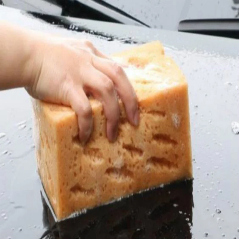 Практичная Чистящая губка для мытья автомобиля мини желтая автомобиля|cleaning