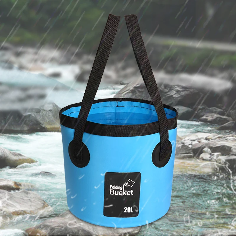 SZX 12L/20L 500D складное ведро для рыбалки, водонепроницаемые ведра, портативная складная сумка для хранения, для улицы, для мытья автомобиля, кемпинга, рыболовное ведро