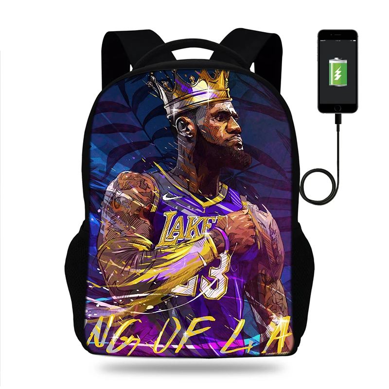 Новинка ортопедические рюкзаки USB зарядка рюкзак Lebron James для ноутбука женский
