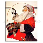 Рождественские художественные постеры на холсте с барабаном для Томми Нормана Роквелла, печатные картины, настенные картины для гостиной, домашний декор, художественное оформление