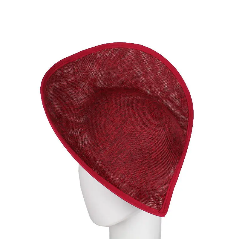 Fascinators Свадебные Шапки Темно-синие Для женщин официальная вечеринка аксессуары для волос с цветами из бисера pamelas сомбреро bodas H23 - Цвет: burgundy