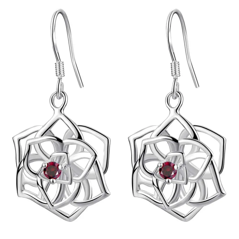 Женские посеребренные серьги высокого качества бесплатная доставка|earrings
