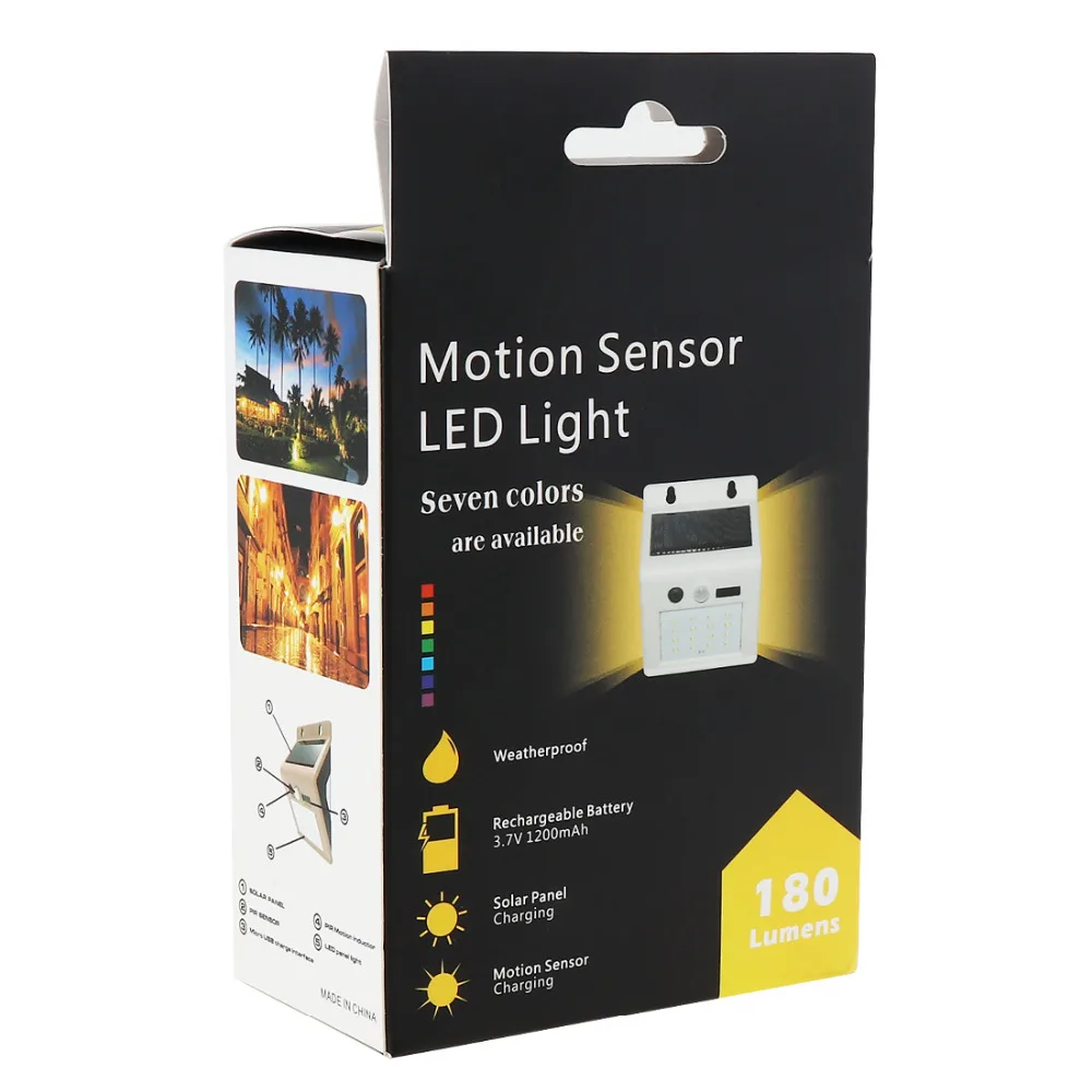 Перезаряжаемый 4 Вт COB светодиодный светильник на солнечной энергии с датчиком