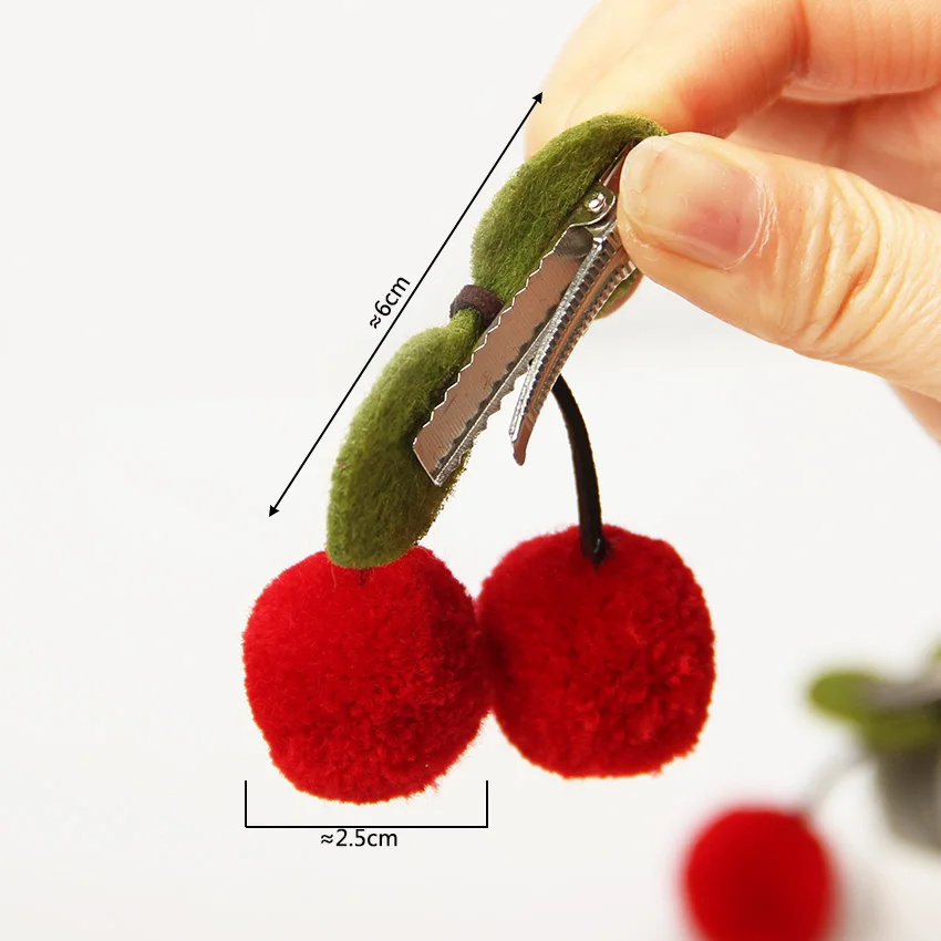 1 шт. милые заколки для волос с бантом в виде вишни девочек украшения новые