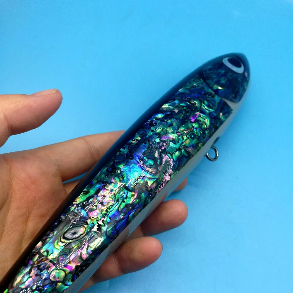 Hoofish 1 шт. Topwater деревянная палка приманки GT поверхности троллинг приманки 120 г/22 см 3 цвета deep sea ручной работы Рыбалка приманку