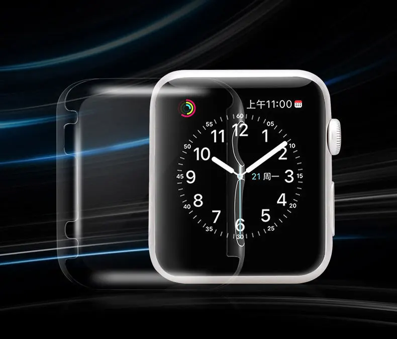 Чехол для Apple Watch 4 3 2 1 40 мм 44 360 встроенная прозрачная защитная пленка из