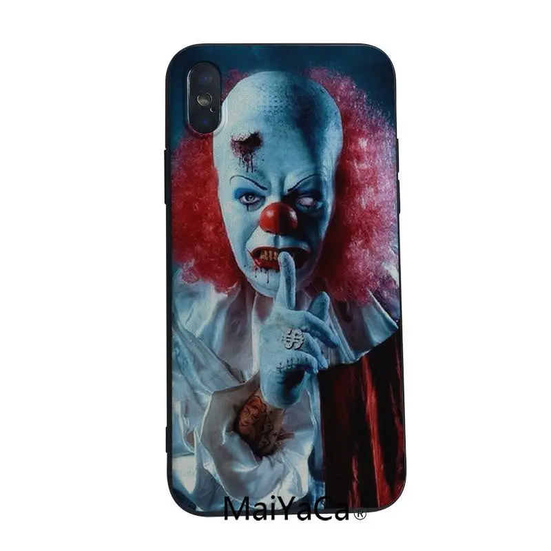 Мягкий силиконовый чехол MaiYaCa Pennywise The Clown Horror для iphone X 8 8plus 7 7plus 6plus 6s 5S SE XS XR