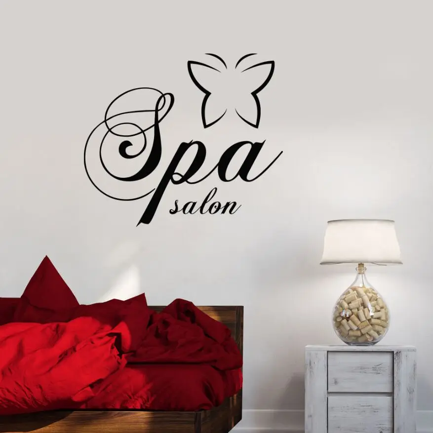 

Vinyl Wall Decal Spa Salon Wall Decoration Massage Therapy Relax Wall Sticker Beauty Woman Relax Wall Mural Vinyl Sticker AY1005