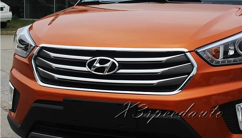 Для hyundai IX25 Creta-17 решетка решетки накладка 2 шт. хромированный автомобиль-Стайлинг