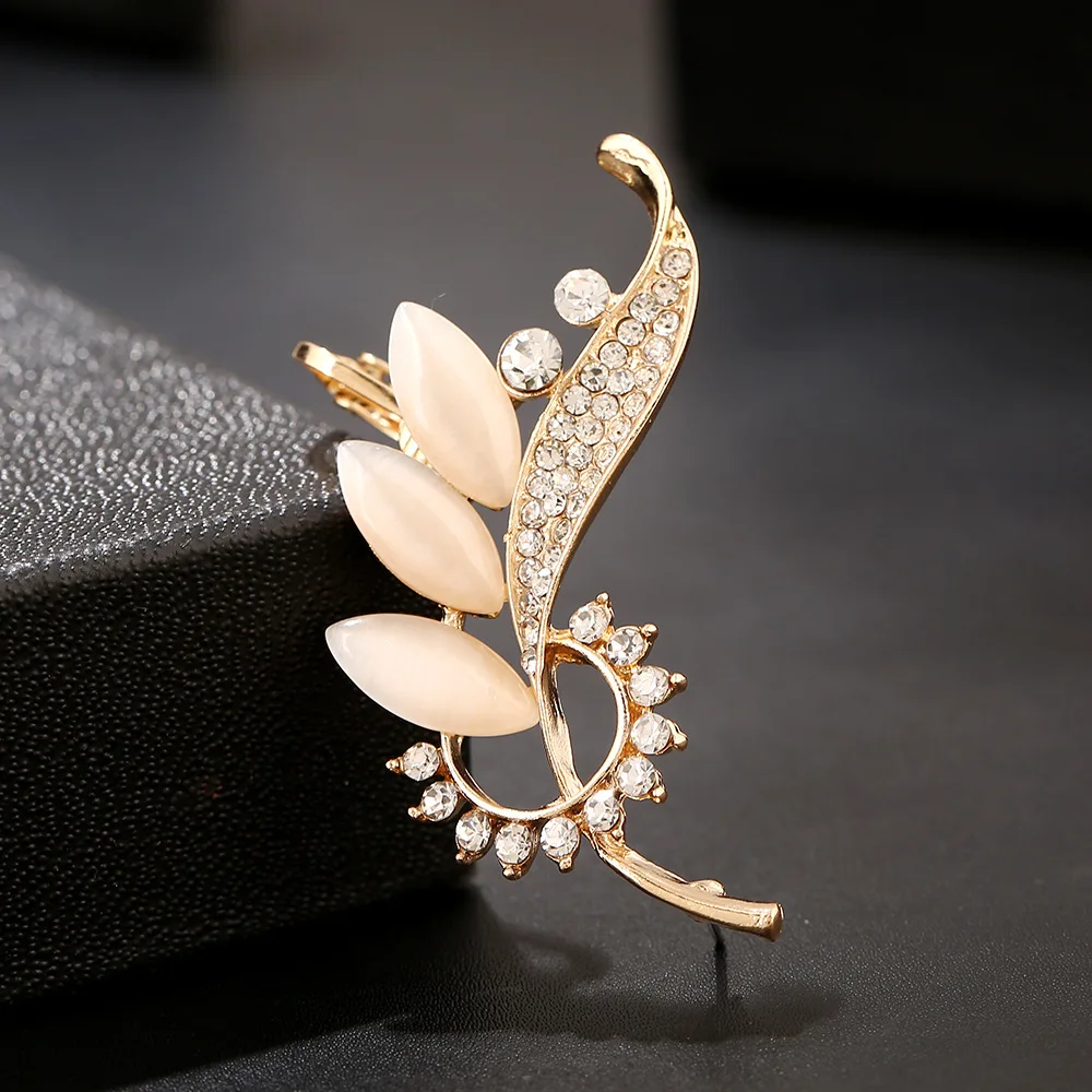 ZLDYOU очаровательные женские ювелирные изделия капельный опал лист уха манжеты