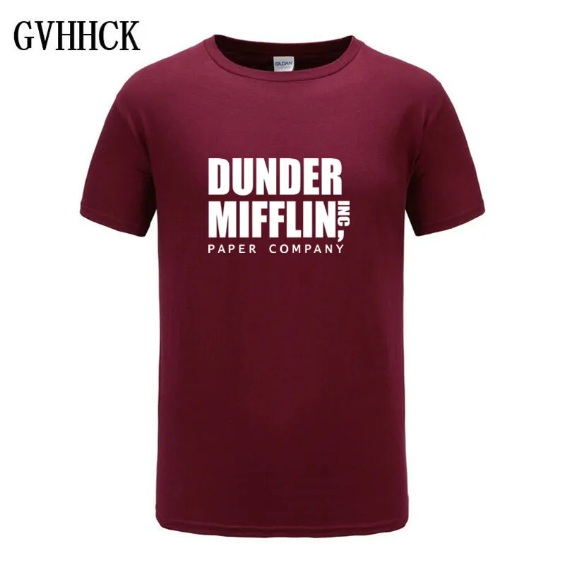 Новая компания футболка мужская с коротким рукавом Офис ТВ шоу даундер Миффлин
