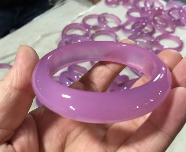 Дорогой фиолетовый нефритовый браслет класса А натуральный бриллиантовый с