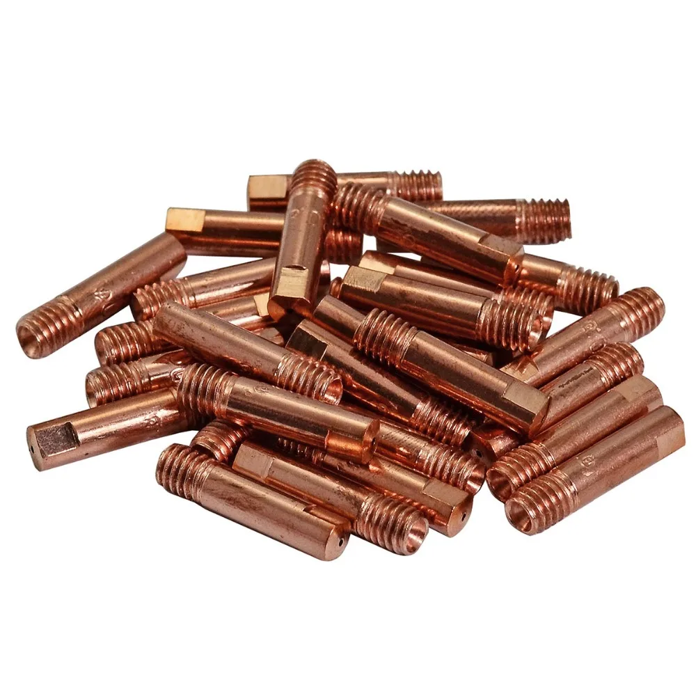 

50pcs MB24 24KD MIG/MAG Welding Torch Consumables Accessories Contact Tips Gas Nozzle 1.0mm