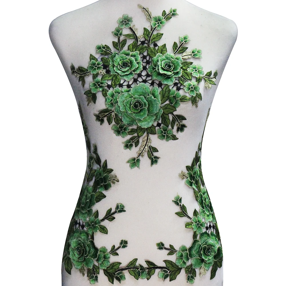 

1 комплект/3 шт. 3D вышитые цветами ткани патч с кружевным узором Аппликация Обрезка ремесла DIY товары для шитья